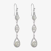 Monet Jewelry Timeless Womens Simulated Pearl Drop Earrings