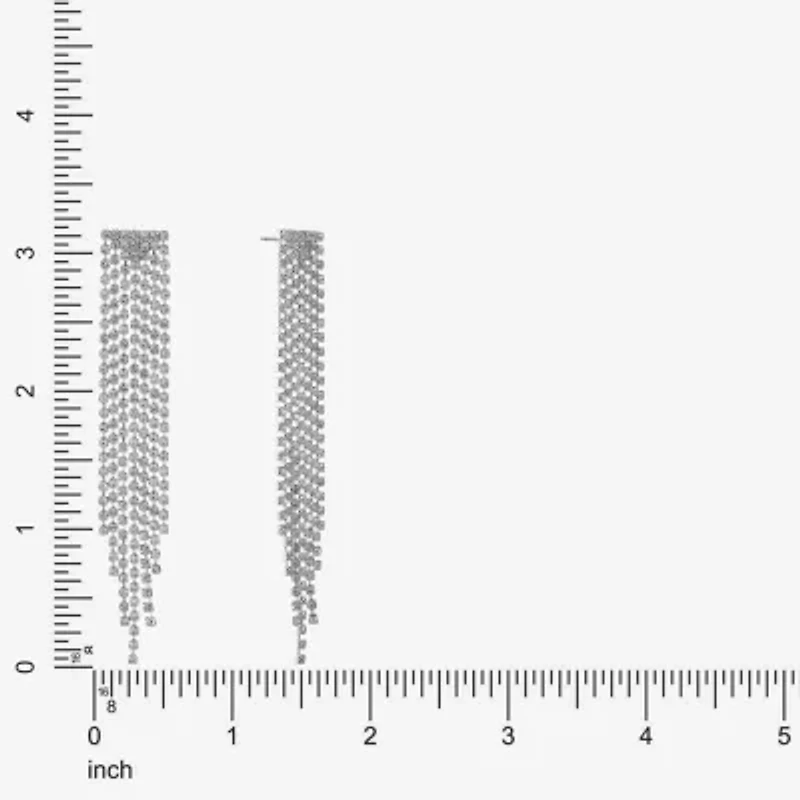 Monet Jewelry Timeless Silver Tone Chandelier Womens Glass Hypoallergenic Drop Earrings