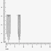 Monet Jewelry Timeless Silver Tone Chandelier Womens Glass Hypoallergenic Drop Earrings