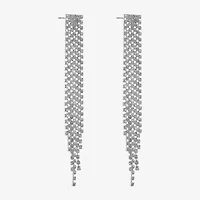 Monet Jewelry Timeless Silver Tone Chandelier Womens Glass Hypoallergenic Drop Earrings