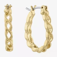 Liz Claiborne Womens 20.1mm Hypoallergenic Hoop Earrings