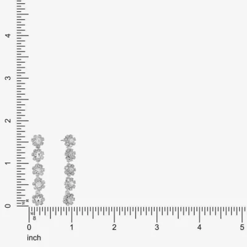 Monet Jewelry Timeless Flower Linear Womens Hypoallergenic Drop Earrings