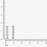 Monet Jewelry Timeless Flower Linear Womens Hypoallergenic Drop Earrings