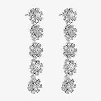 Monet Jewelry Timeless Flower Linear Womens Hypoallergenic Drop Earrings