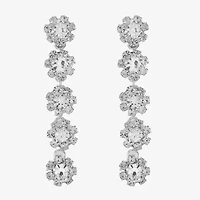 Monet Jewelry Timeless Flower Linear Womens Hypoallergenic Drop Earrings