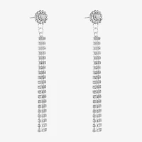 Monet Jewelry Timeless Silver Tone Linear Womens Hypoallergenic Drop Earrings