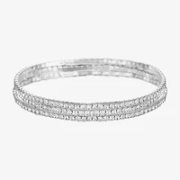 Monet Jewelry Timeless Silver Tone Womens Stretch Bracelet