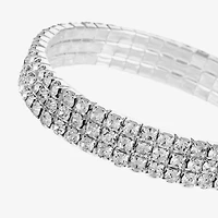 Monet Jewelry Timeless Silver Tone Womens Stretch Bracelet