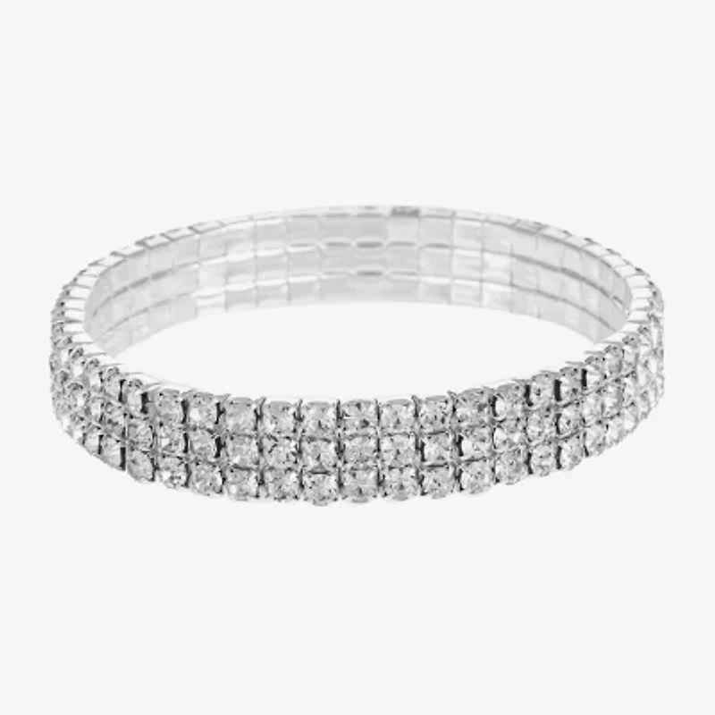 Monet Jewelry Timeless Silver Tone Womens Stretch Bracelet