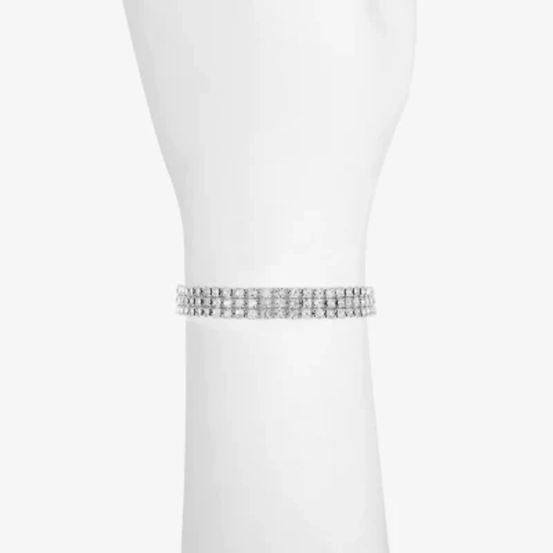 Monet Jewelry Timeless Silver Tone Womens Stretch Bracelet