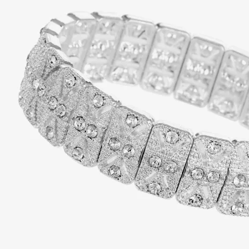 Monet Jewelry Timeless Silver Tone Womens Stretch Bracelet