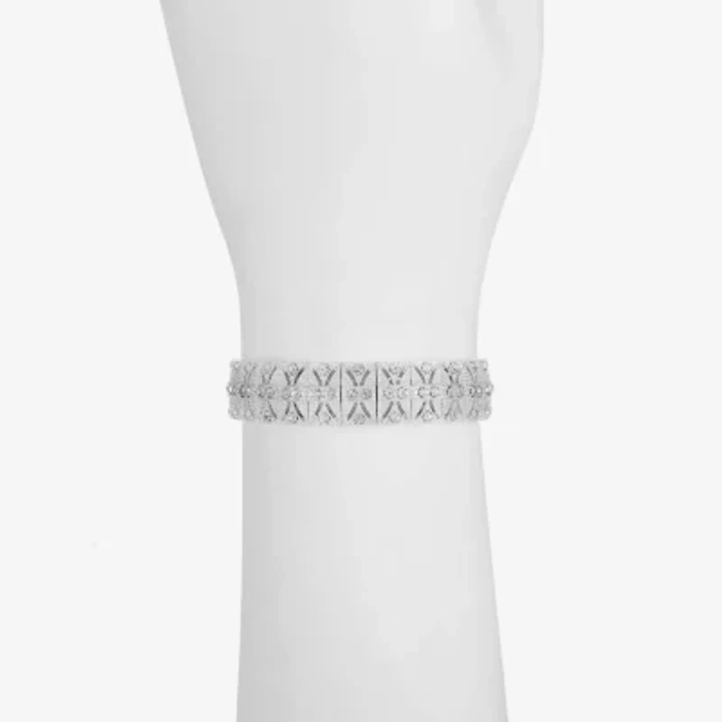 Monet Jewelry Timeless Silver Tone Womens Stretch Bracelet