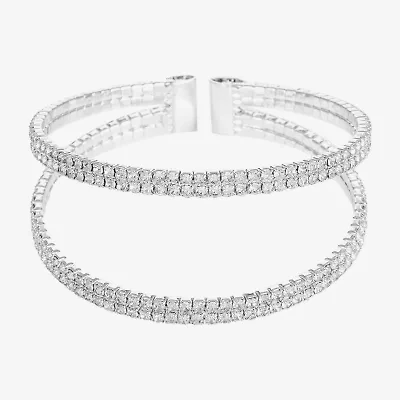 Monet Jewelry Timeless Silver Tone Womens Cuff Bracelet