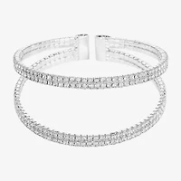 Monet Jewelry Timeless Silver Tone Womens Cuff Bracelet