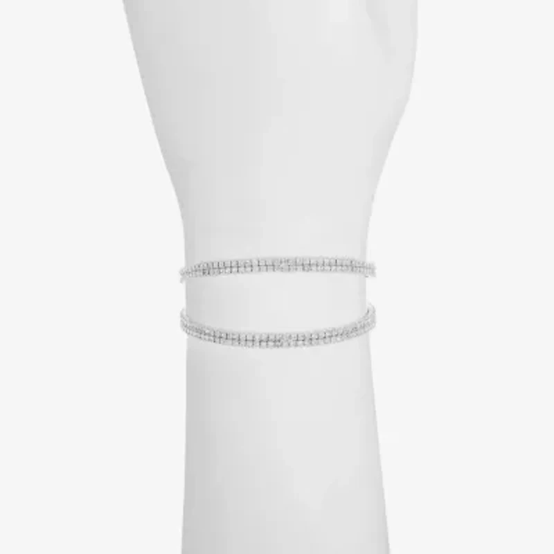 Monet Jewelry Timeless Silver Tone Womens Cuff Bracelet