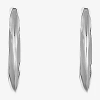 Liz Claiborne Silver Tone Small Open Womens 15mm Hypoallergenic Hoop Earrings