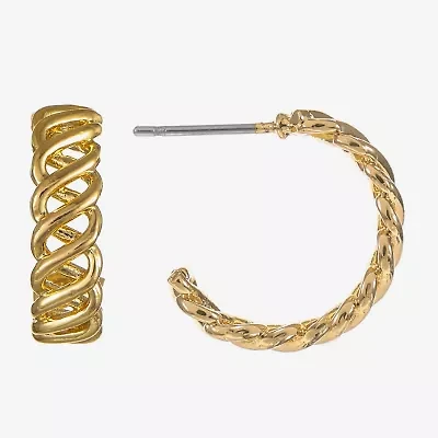 Monet® Gold-Tone Small Helix Hoop Earrings