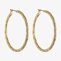 Monet® Gold-Tone Textured Hoop Earrings