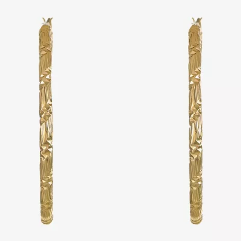 Monet® Gold-Tone Textured Hoop Earrings