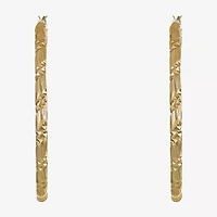 Monet® Gold-Tone Textured Hoop Earrings