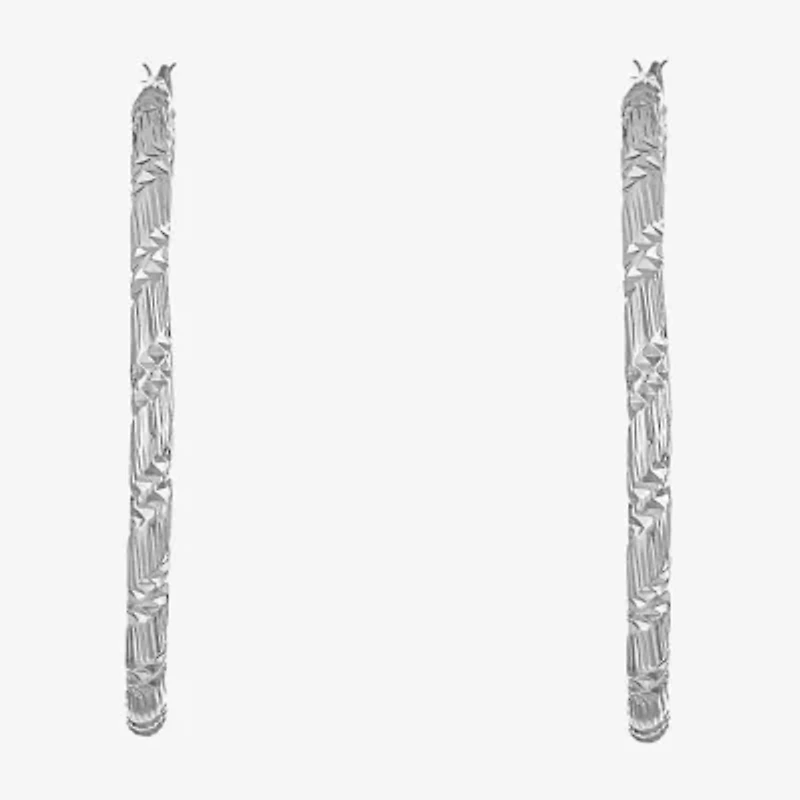 Monet Jewelry Silver Tone Womens 25mm Hypoallergenic Hoop Earrings