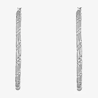 Monet Jewelry Silver Tone Womens 25mm Hypoallergenic Hoop Earrings