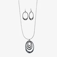 Liz Claiborne Pendant Necklace And Drop Earring Womens 2-pc. Jewelry Set