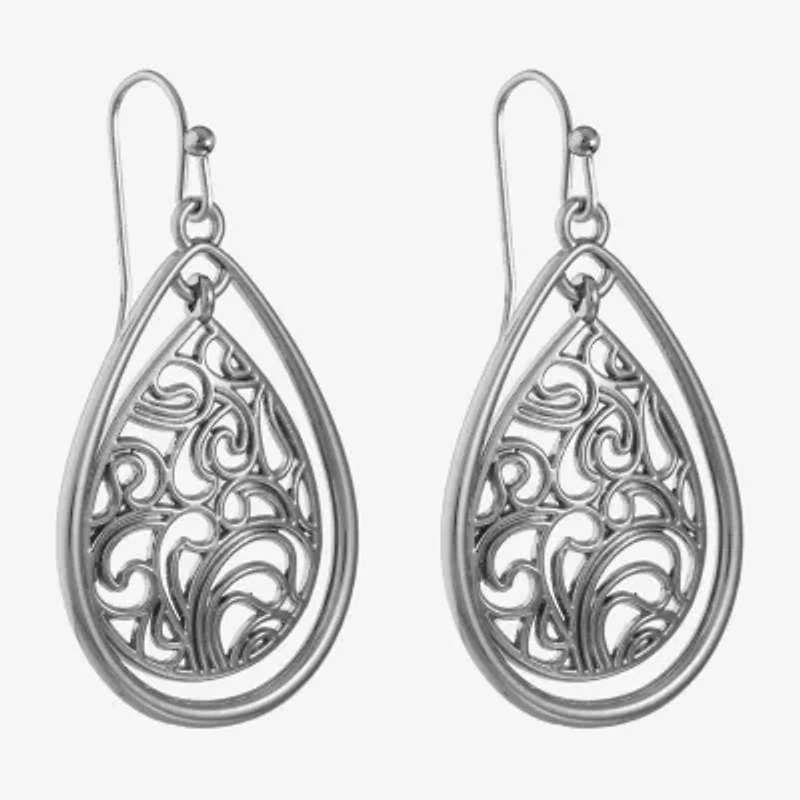 Liz Claiborne Openwork Womens Drop Earrings