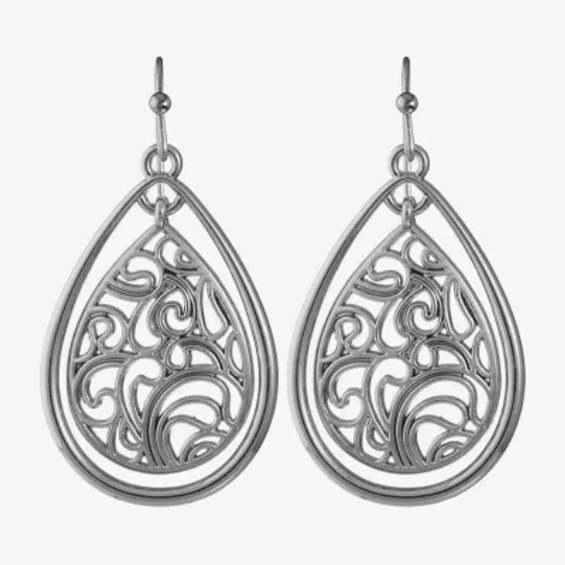 Liz Claiborne Openwork Womens Drop Earrings