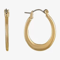 Liz Claiborne Oval Womens 1 Inch Hypoallergenic Hoop Earrings