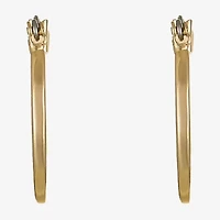 Liz Claiborne Oval Womens 1 Inch Hypoallergenic Hoop Earrings