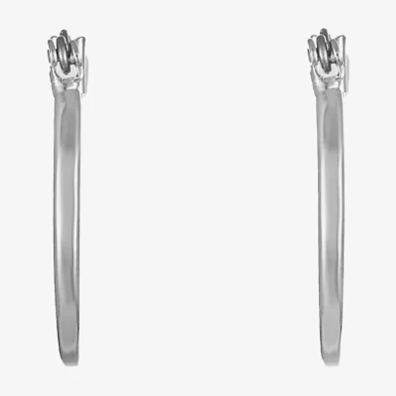 Liz Claiborne Oval Womens 1 Inch Hypoallergenic Hoop Earrings