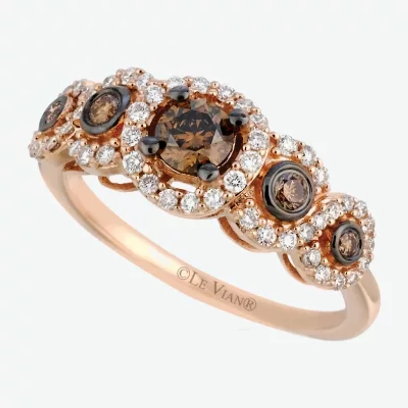 Le Vian® Ring featuring 3/8 cts. Chocolate Diamonds®, 1/3 cts. Vanilla Diamonds® set in 14K Strawberry Gold®
