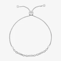 Limited Quantities! Womens 1/10 CT. T.W. Natural White Diamond Sterling Silver Bolo Bracelet