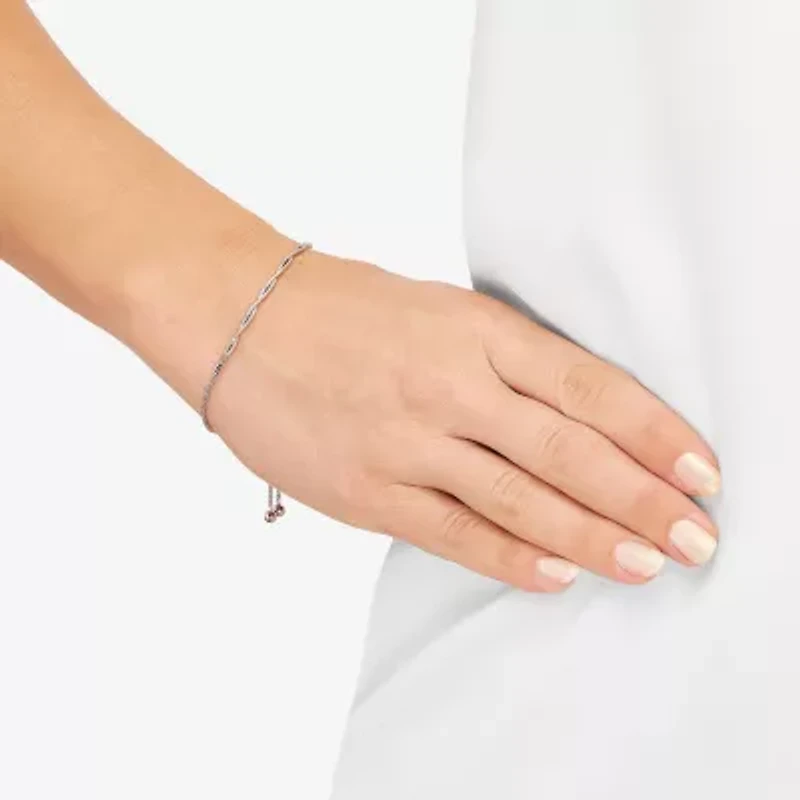 Limited Quantities! Womens 1/5 CT. Natural White Diamond Sterling Silver Bolo Bracelet
