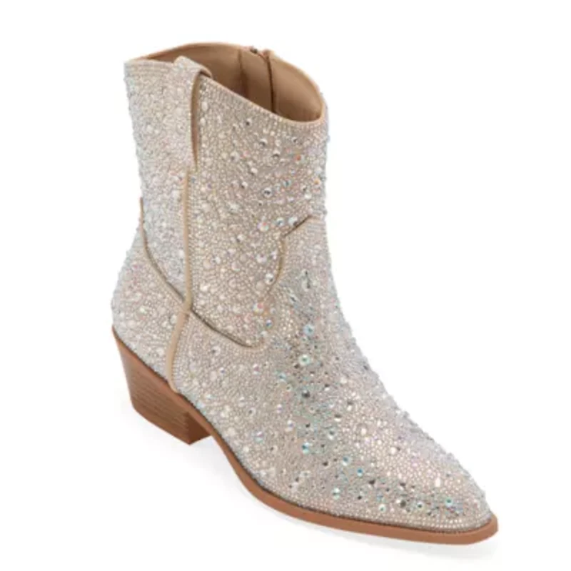Arizona Jean Co Womens Salma Stacked Heel Booties