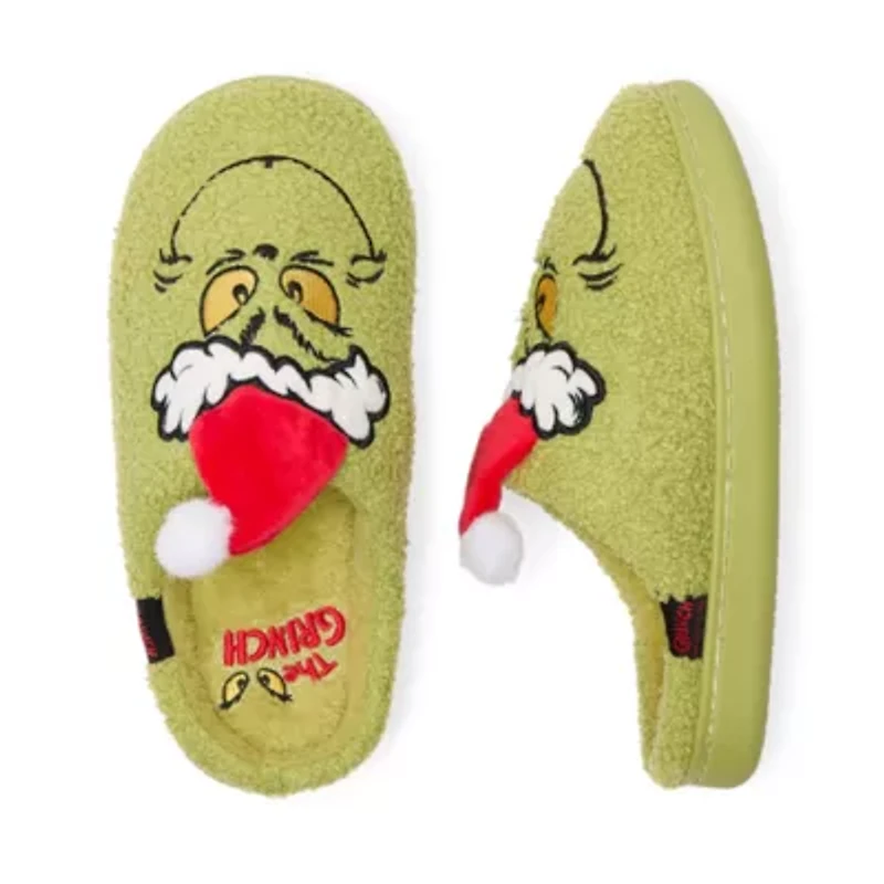 Unisex Adult Dr. Seuss Grinch Slip Resistant Slip-On Slippers