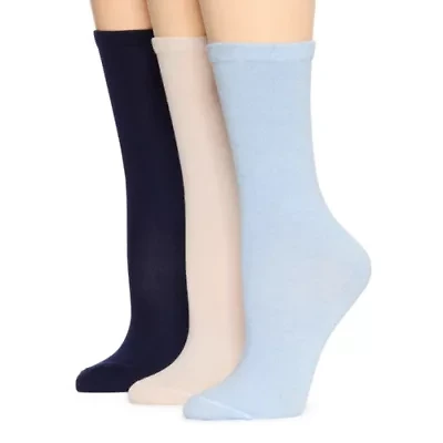 Mixit Everyday Essential Womens 3 Pair Crew Socks