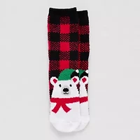Mixit Holiday Cozy Womens 1 Pair Crew Socks