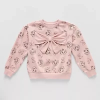 Disney Collection Little & Big Kid Girls Crew Neck Fleece Long Sleeve The Aristocats Sweatshirt