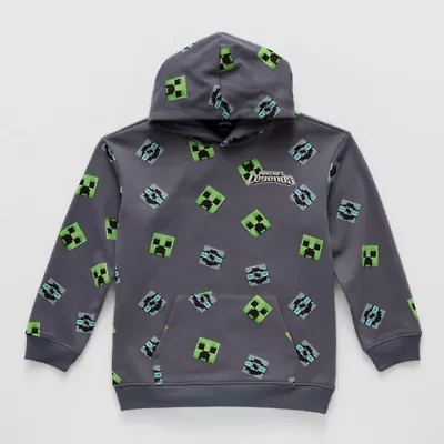 Little & Big Kid Boys Long Sleeve Minecraft Fleece Hoodie