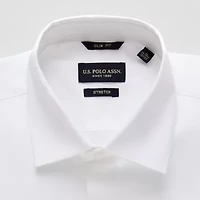 U.S. Polo Assn. Mens Slim Fit Stretch Fabric Long Sleeve Dress Shirt