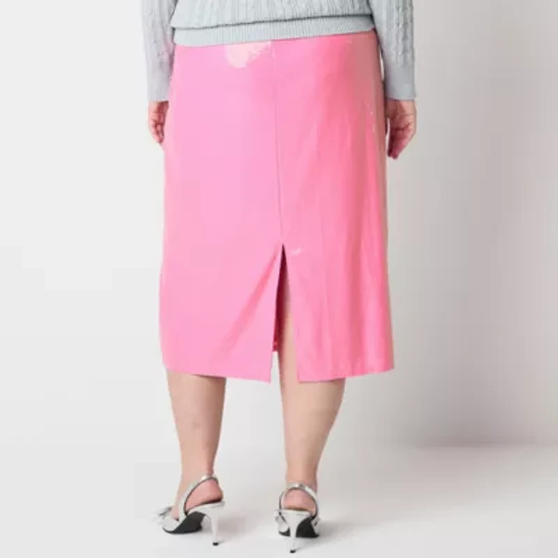 St. John's Bay Womens Plus Midi A-Line Skirt