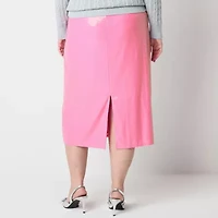 St. John's Bay Womens Plus Midi A-Line Skirt