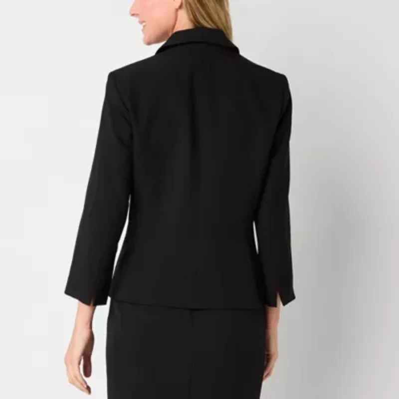 Black Label by Evan-Picone Womens Classic Fit Suit Jacket