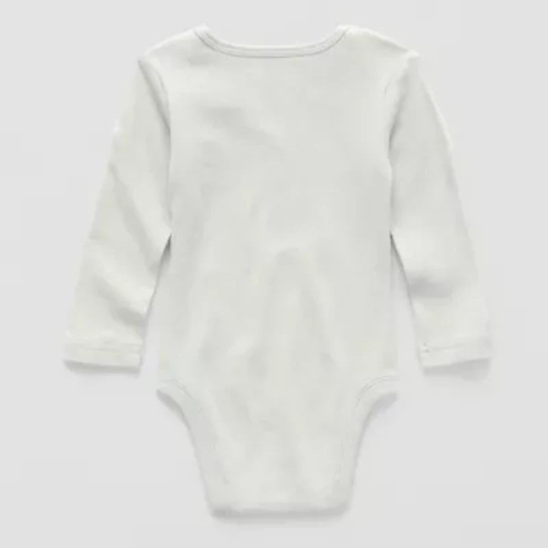 Okie Dokie Baby Boys Crew Neck Long Sleeve Rib Bodysuit
