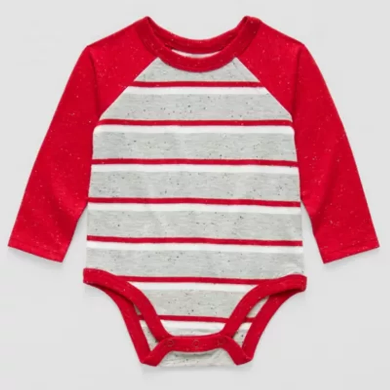 Okie Dokie Baby Boys Crew Neck Long Sleeve Bodysuit