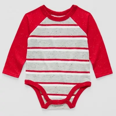 Okie Dokie Baby Boys Crew Neck Long Sleeve Bodysuit