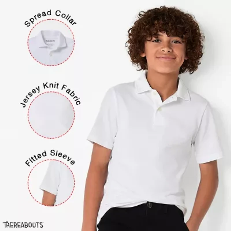 Thereabouts Little & Big Kid Boys Short Sleeve Regular Fit Polo Shirt