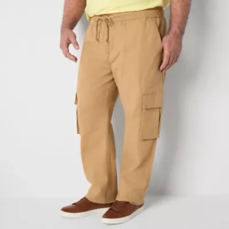 mutual weave Mens Big and Tall Relaxed Fit Cargo Pants